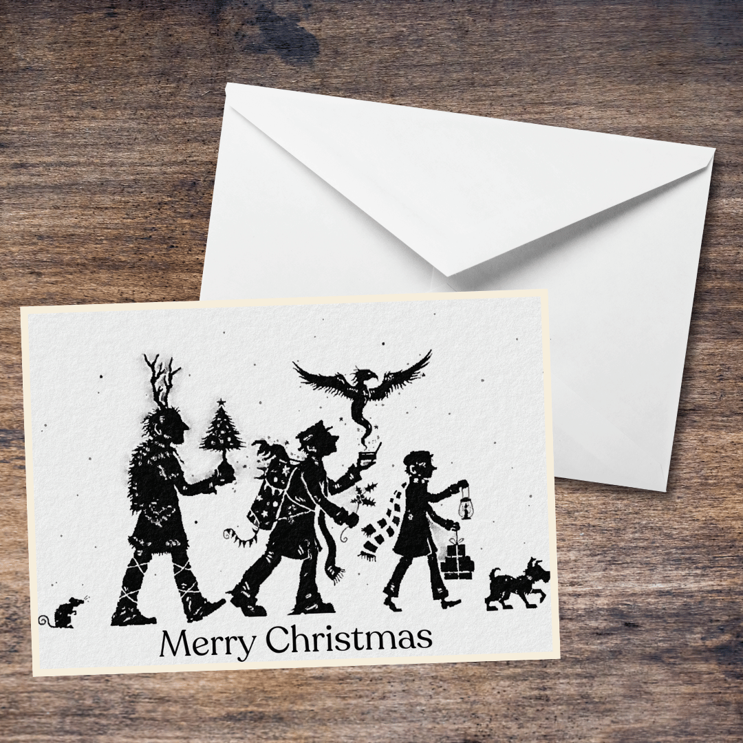 Box of Delights Inspired Fan Art, Christmas, Cult, Cool - Watercolour Blank Greetings Card