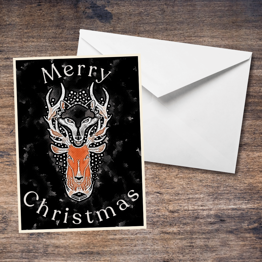 Box of Delights Inspired Fan Art, Christmas, Cult, Cool - Watercolour Blank Greetings Card