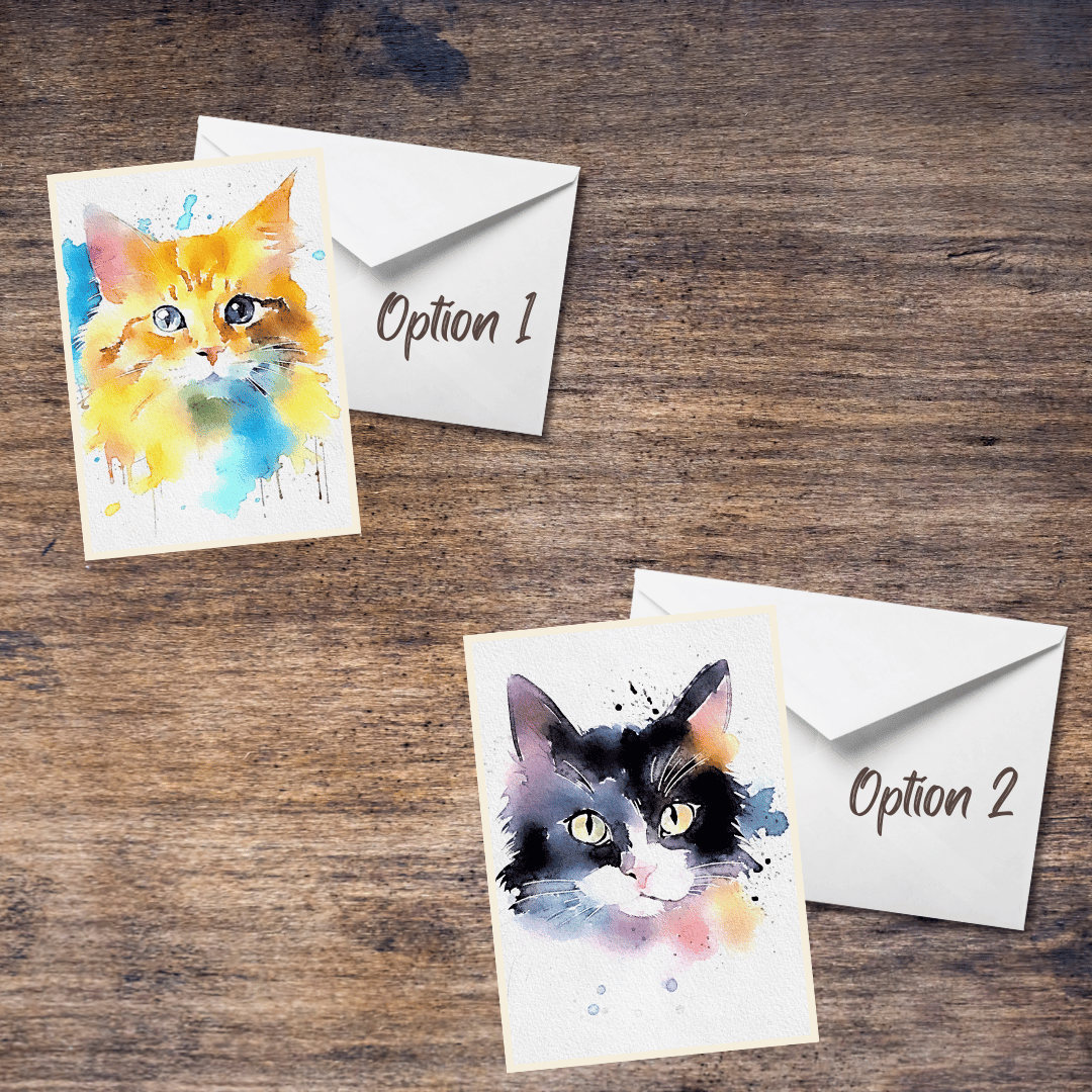 Cat Blank Cards (For Rescue Me Animal Sanctuary) set or singles