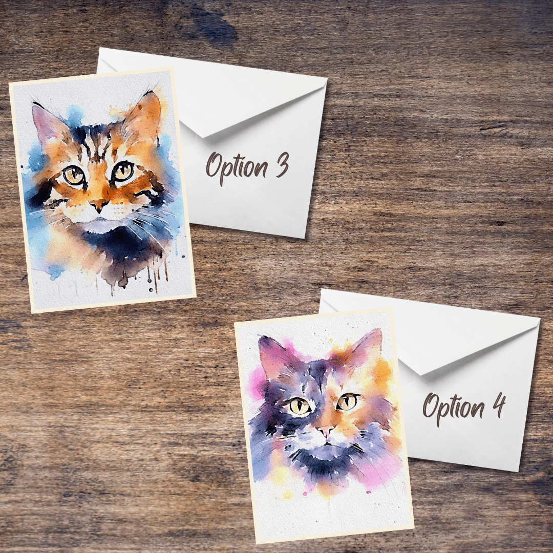 Cat Blank Cards (For Rescue Me Animal Sanctuary) set or singles