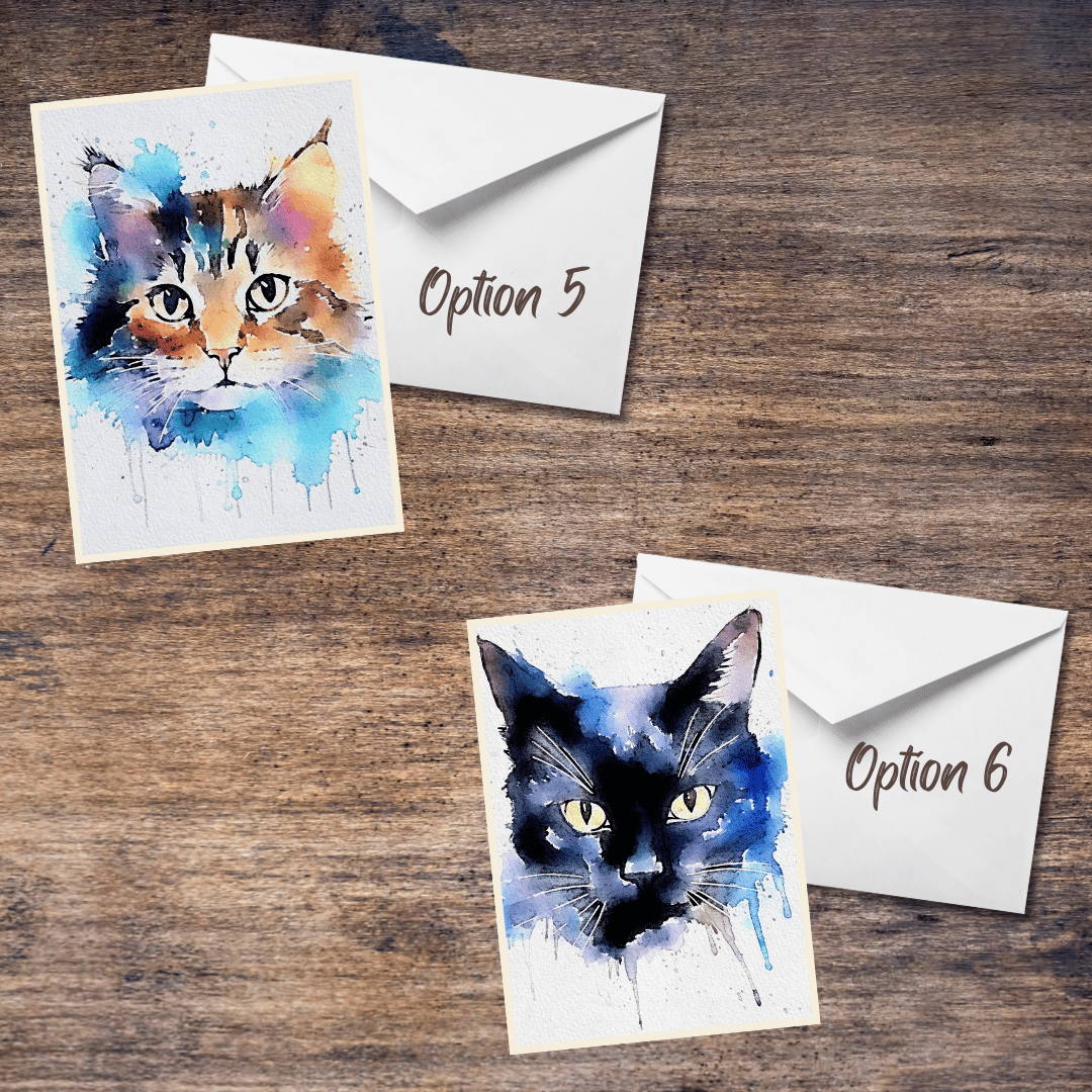 Cat Blank Cards (For Rescue Me Animal Sanctuary) set or singles