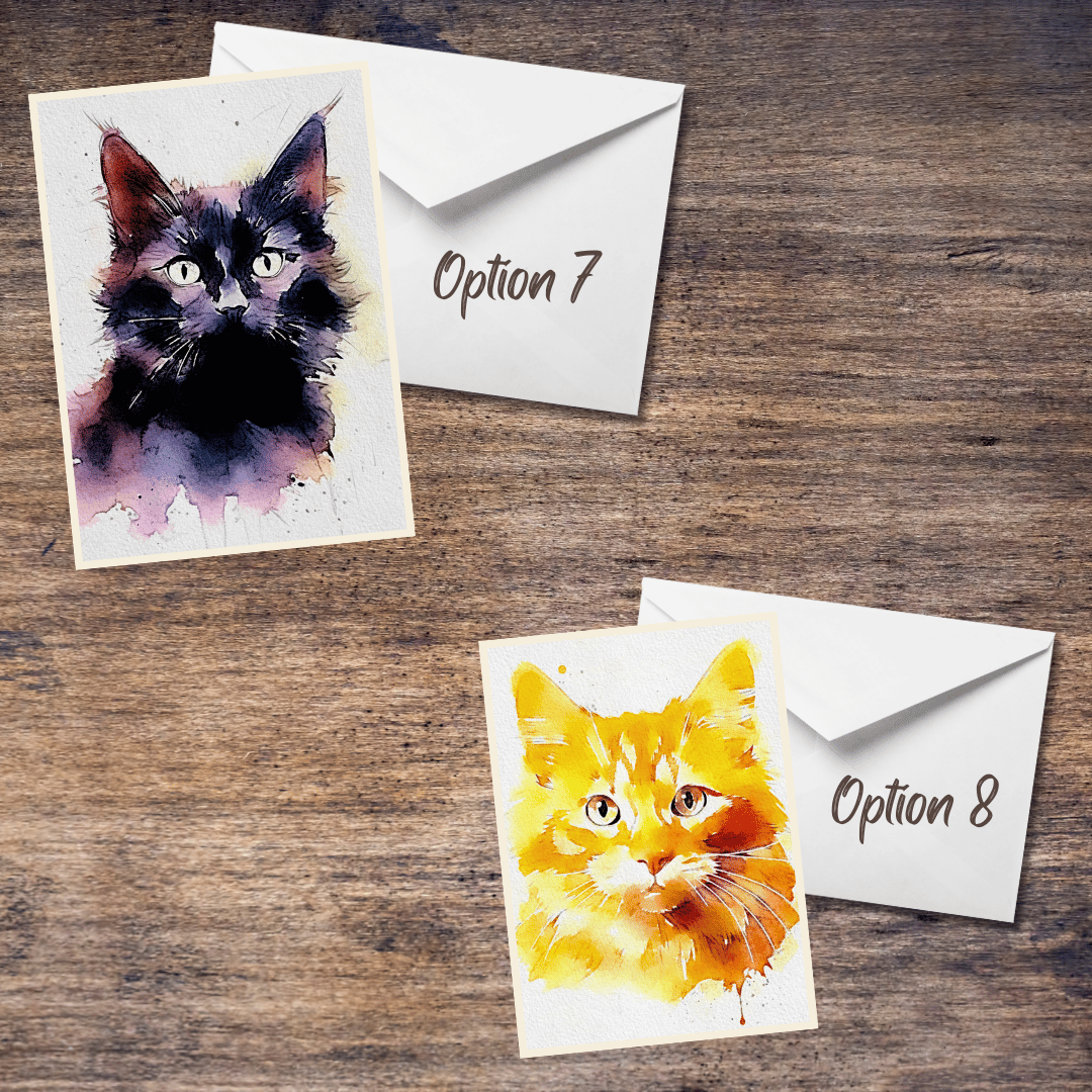 Cat Blank Cards (For Rescue Me Animal Sanctuary) set or singles