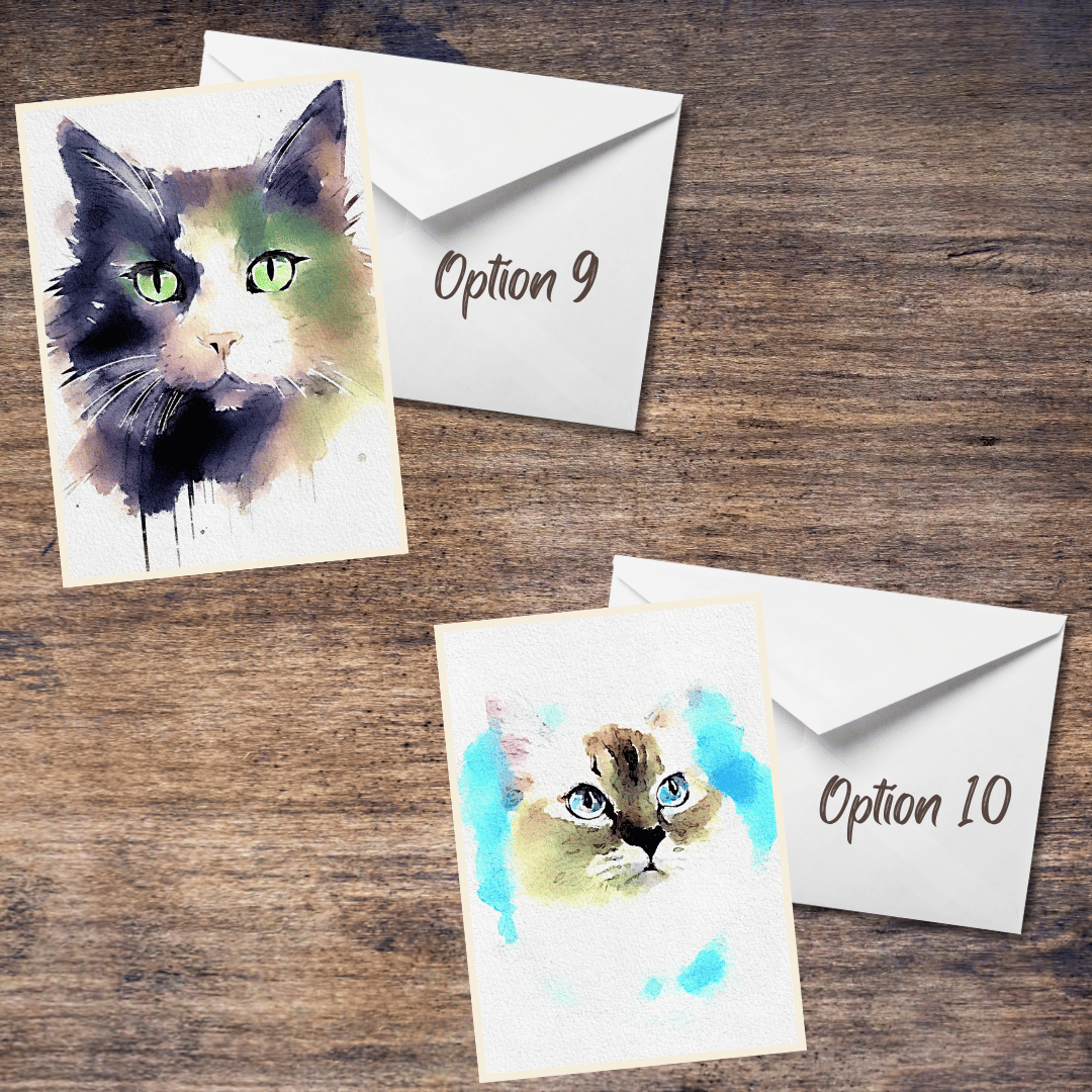 Cat Blank Cards (For Rescue Me Animal Sanctuary) set or singles