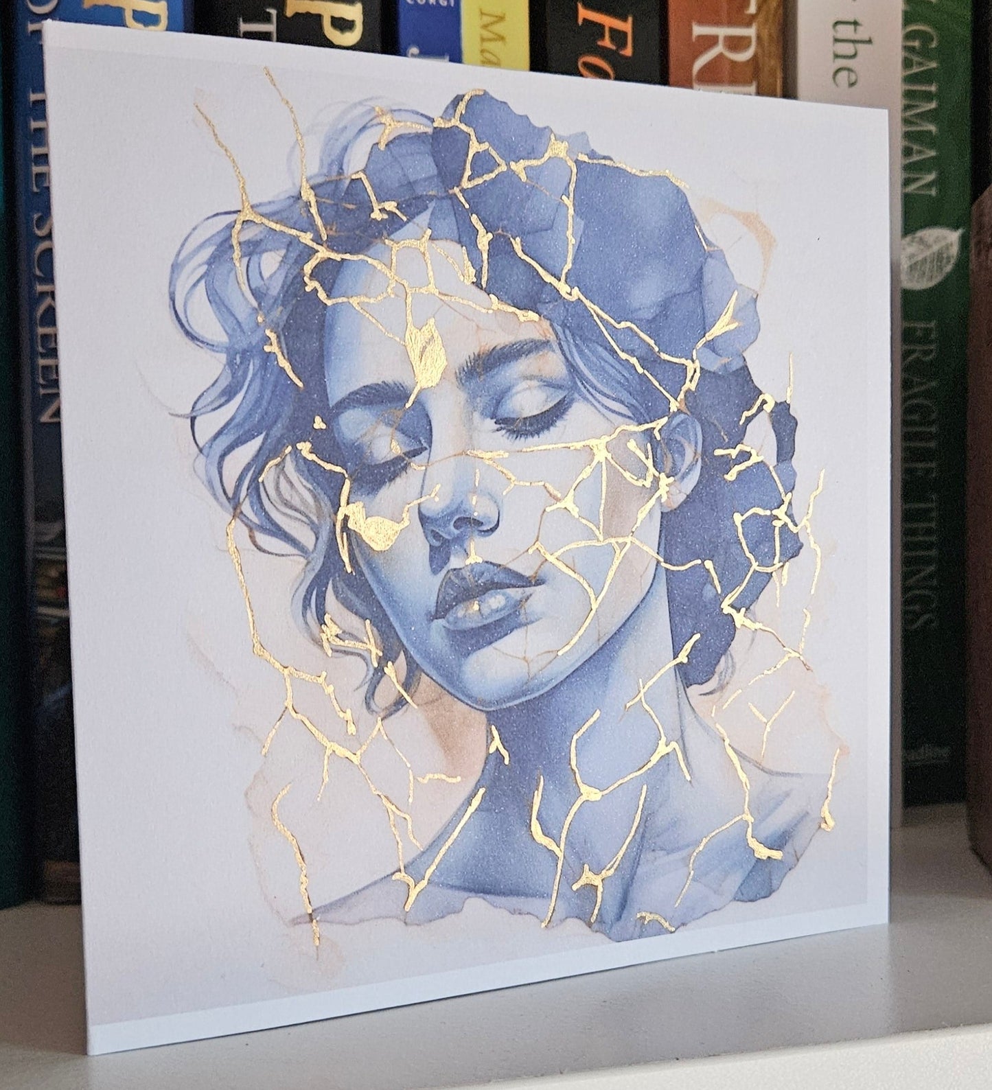 A Portrait in Blue (gold/no gold)
