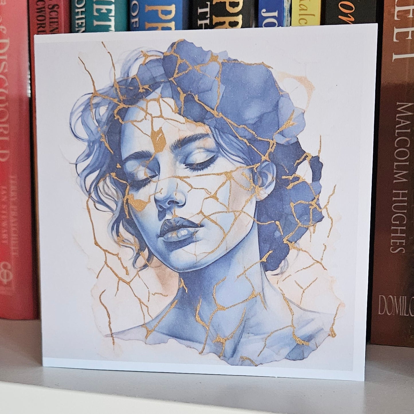 A Portrait in Blue (gold/no gold)