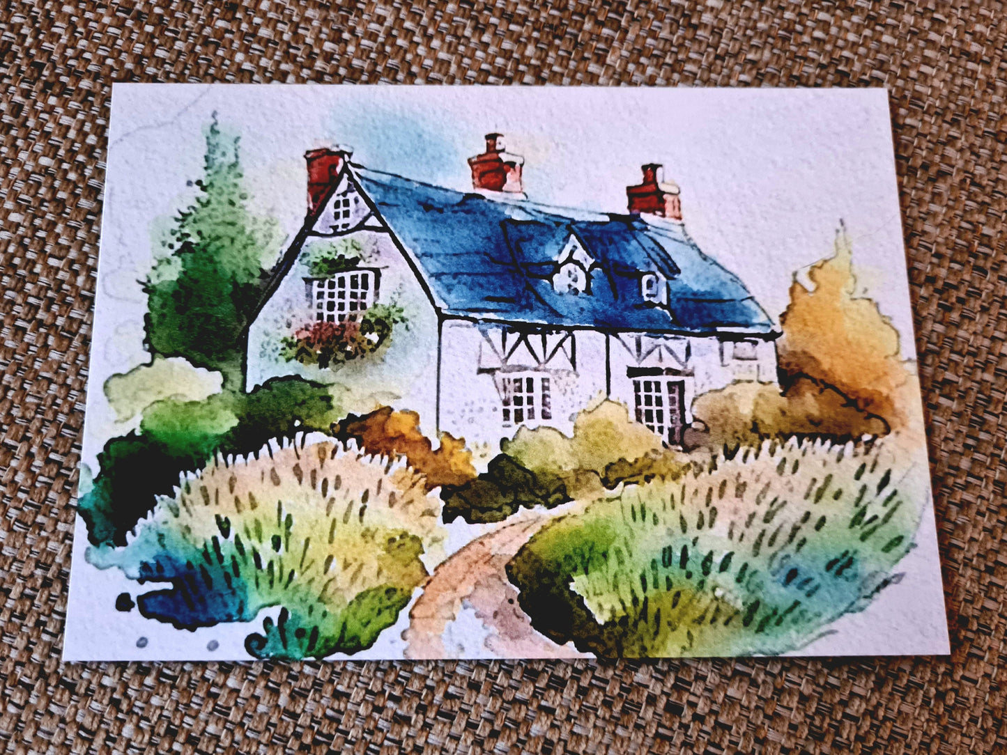 English Cottages - Set of 4 postcards
