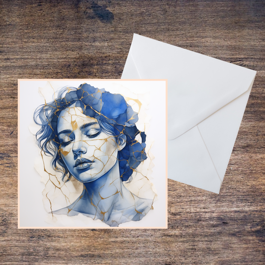 A Portrait in Blue (gold/no gold)
