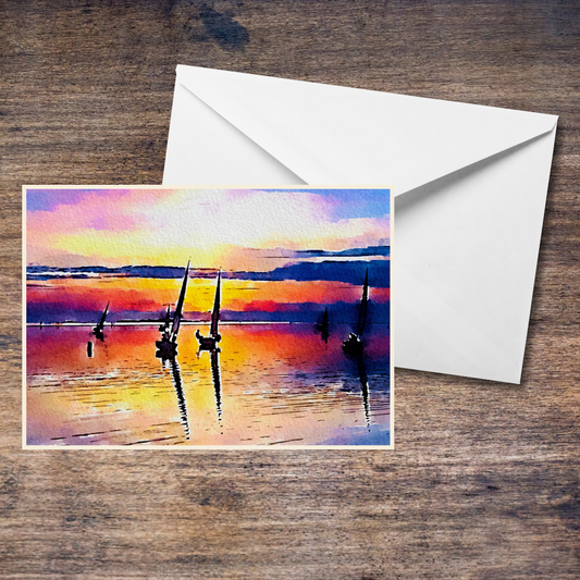 West Kirby at Sunset - Blank Card