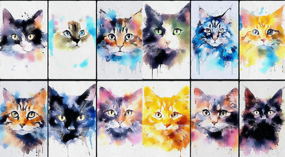 Cat Blank Cards (For Rescue Me Animal Sanctuary) set or singles
