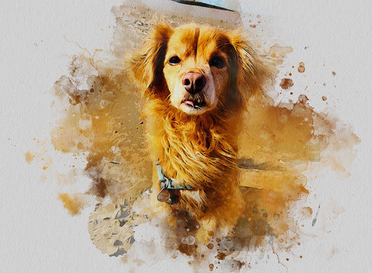 Custom Watercolour Pet Portrait