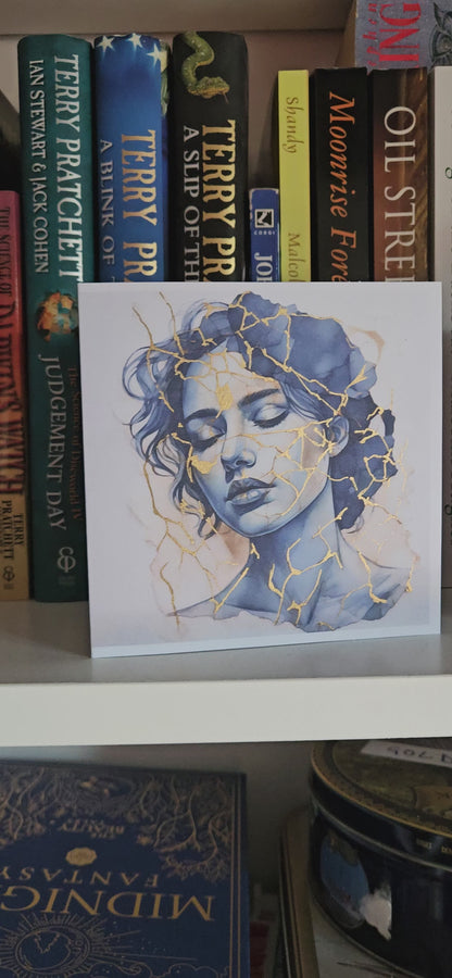 A Portrait in Blue (gold/no gold)