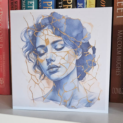 A Portrait in Blue (gold/no gold)