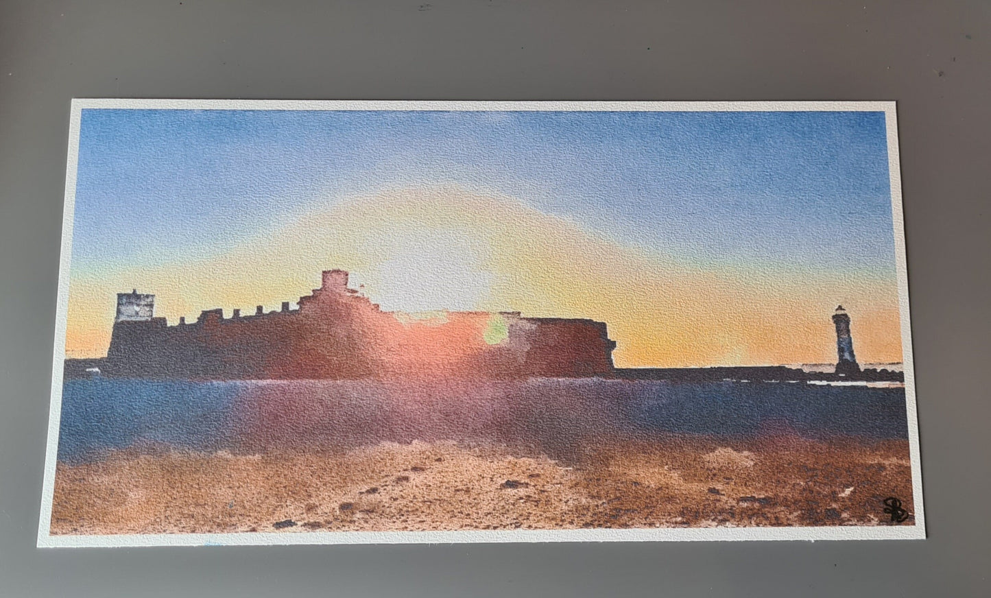Fort Perch Rock & New Brighton Lighthouse - Watercolour Print