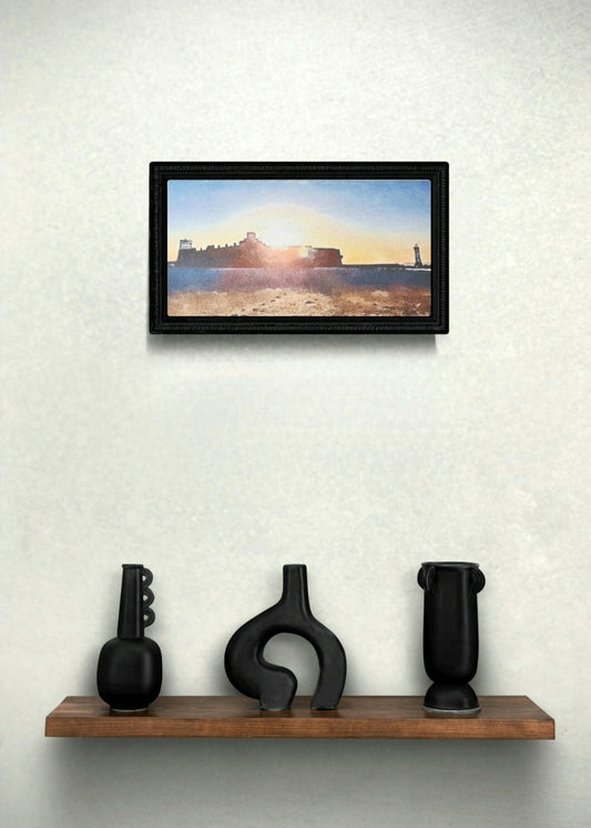 Fort Perch Rock & New Brighton Lighthouse - Watercolour Print
