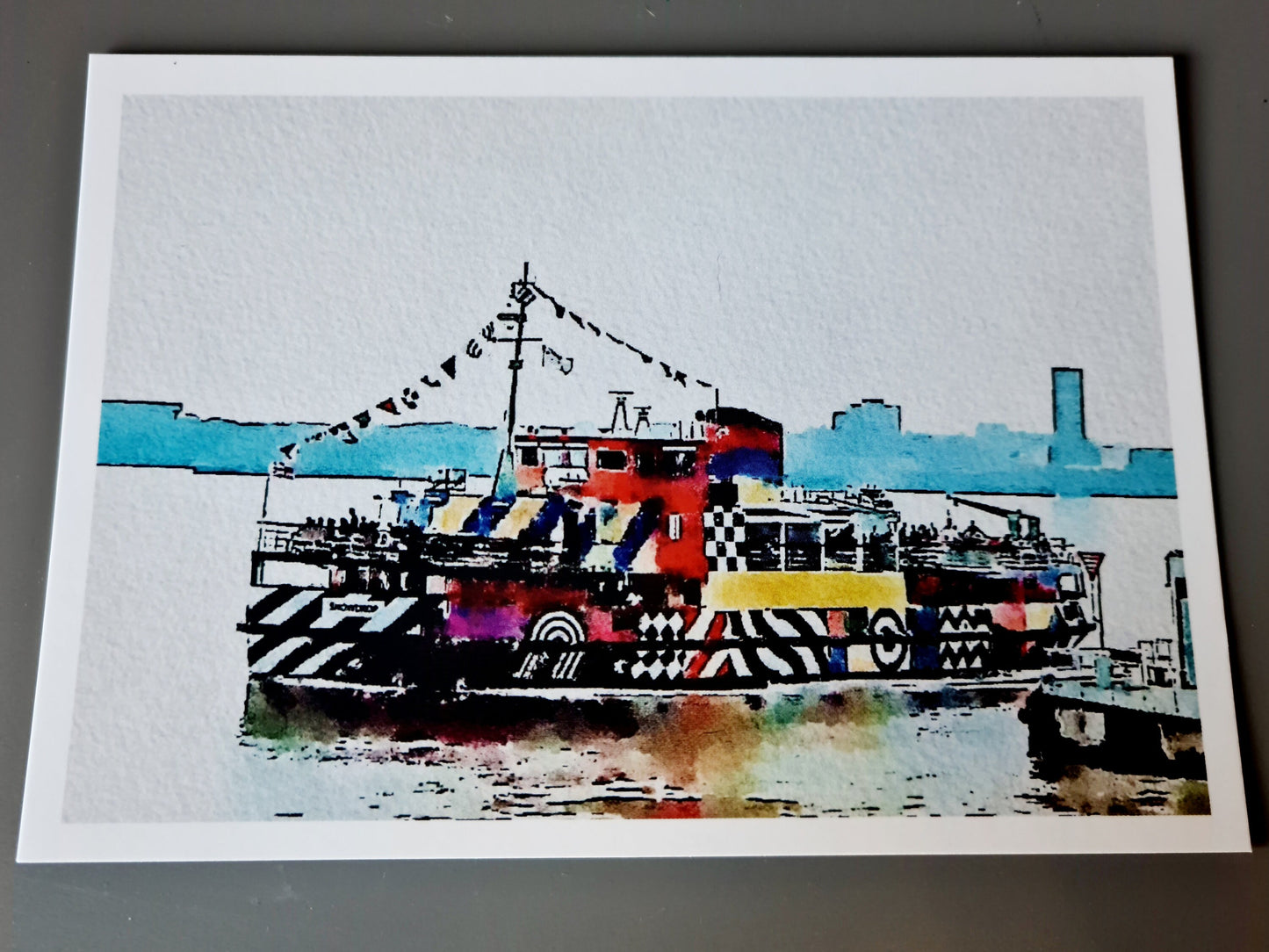 New Brighton, Liverpool, Leasowe, Dazzle Ferry Boat - Set of 4 postcards