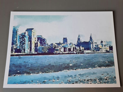 New Brighton, Liverpool, Leasowe, Dazzle Ferry Boat - Set of 4 postcards