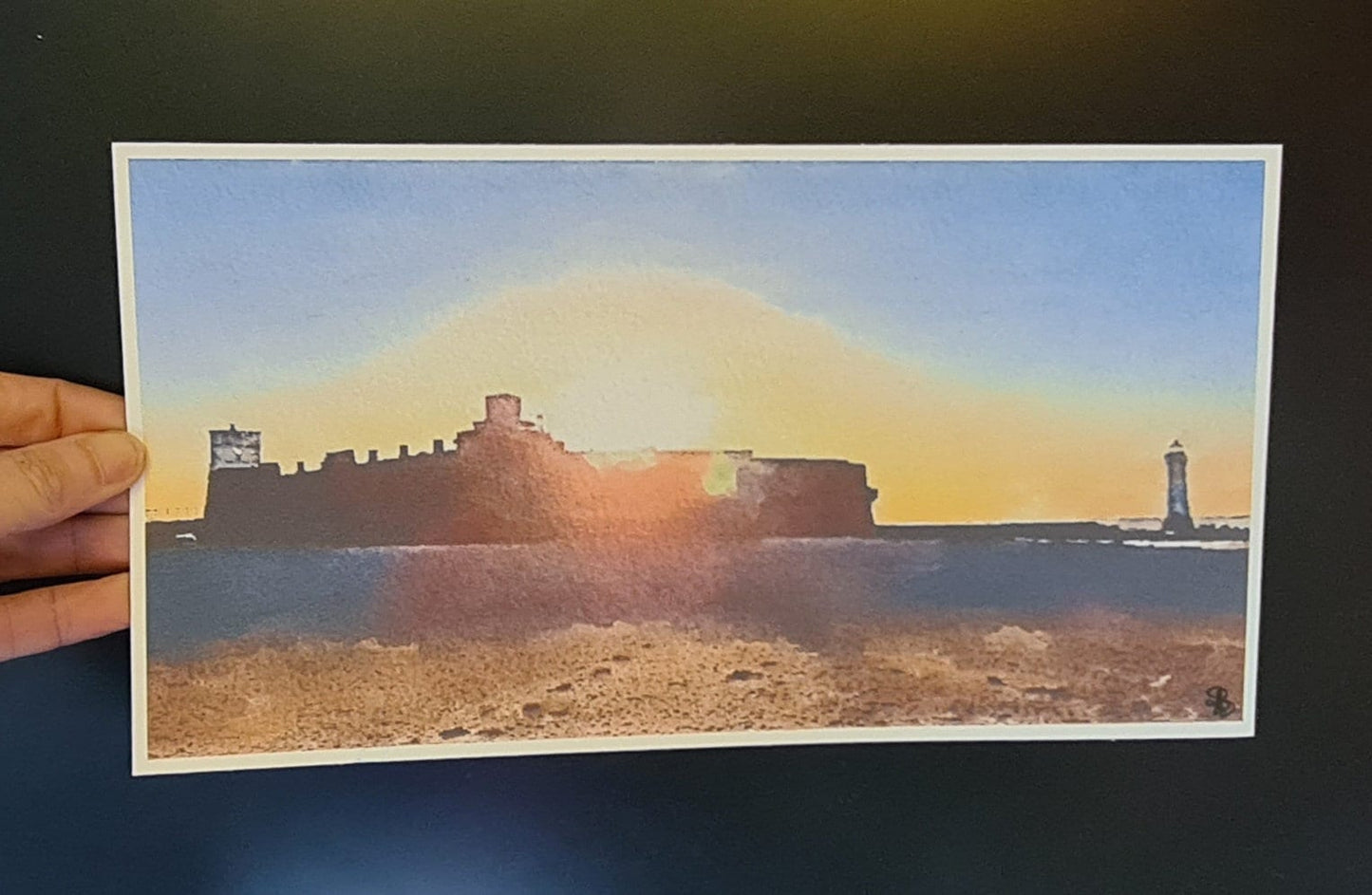 Fort Perch Rock & New Brighton Lighthouse - Watercolour Print
