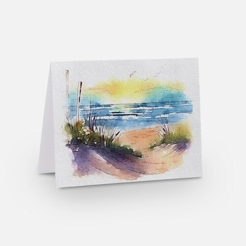 Seascape, Any Occasion, Original Watercolour - Blank Greetings Card
