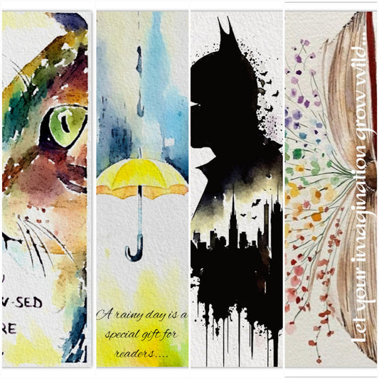 Handpainted Bookmarks (printed set of 4)