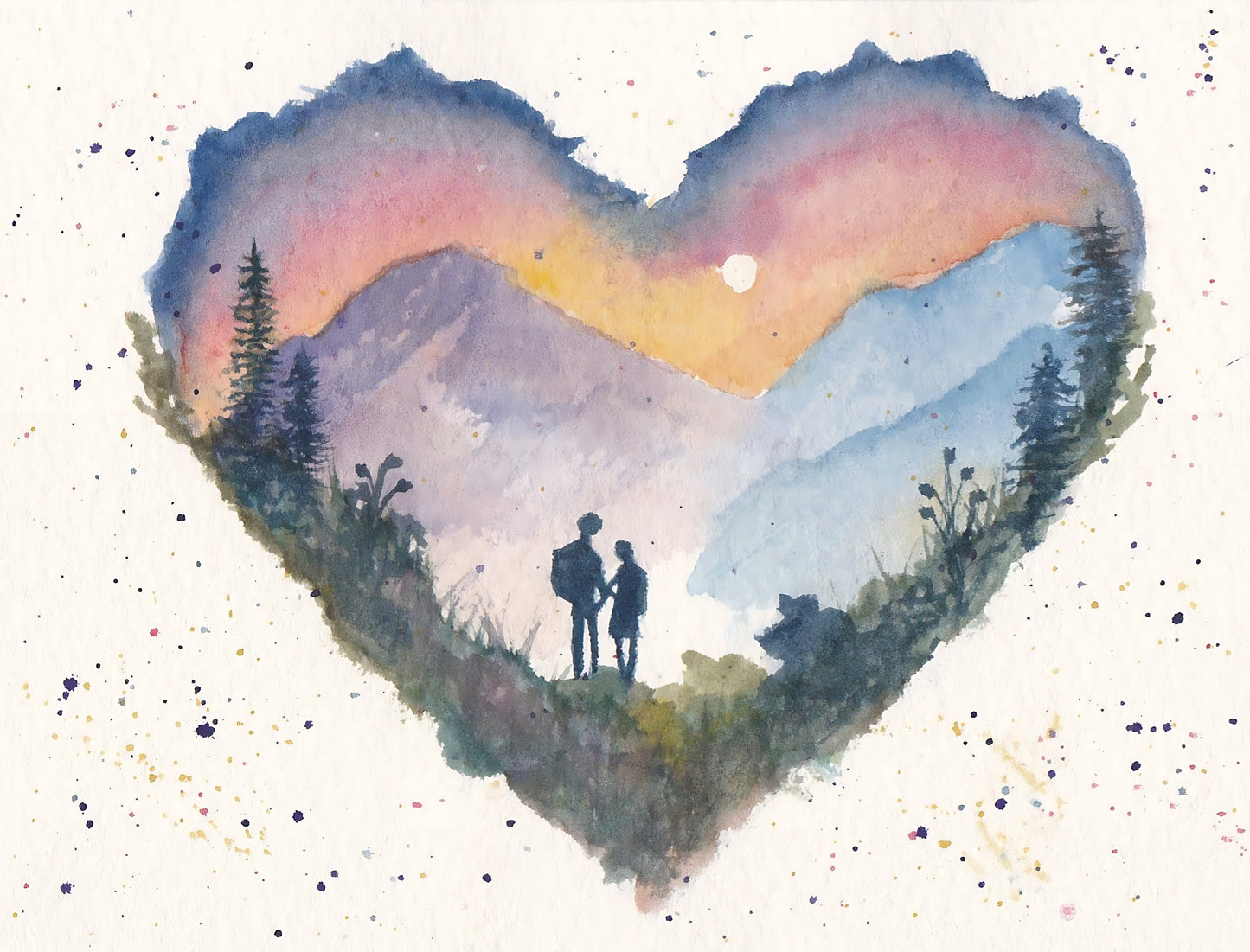 "Together, We Can Climb Mountains"  - Large Blank Greetings Card